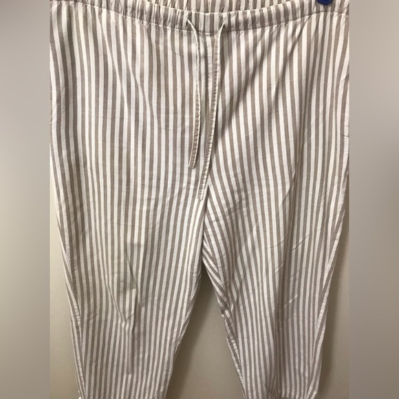 Orvis Womens Cotton Striped Pull On Wide Leg High Rise Lightweight Pants Size 12 - Picture 7 of 13